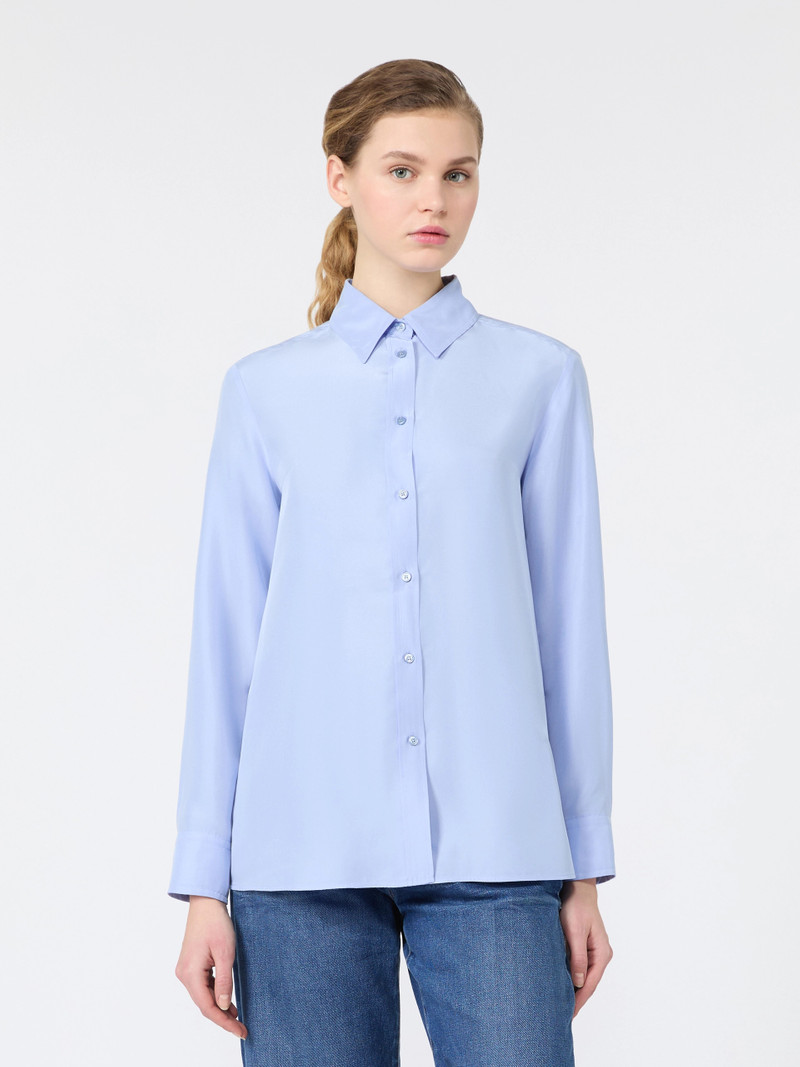 PALANCA Silk Habotai shirt - LIGHT BLUE 3