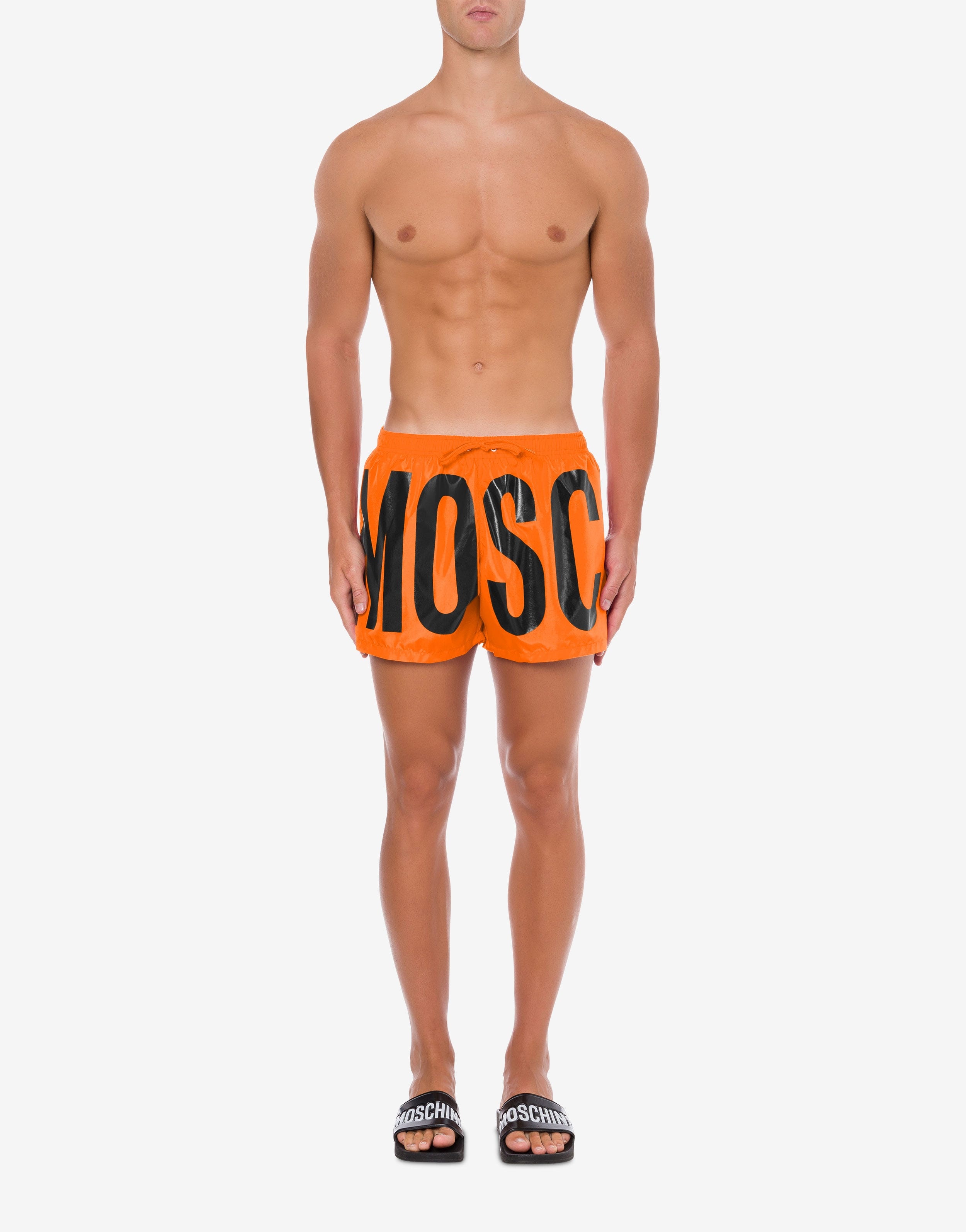 SHINY MAXI LOGO SWIM TRUNKS - 2