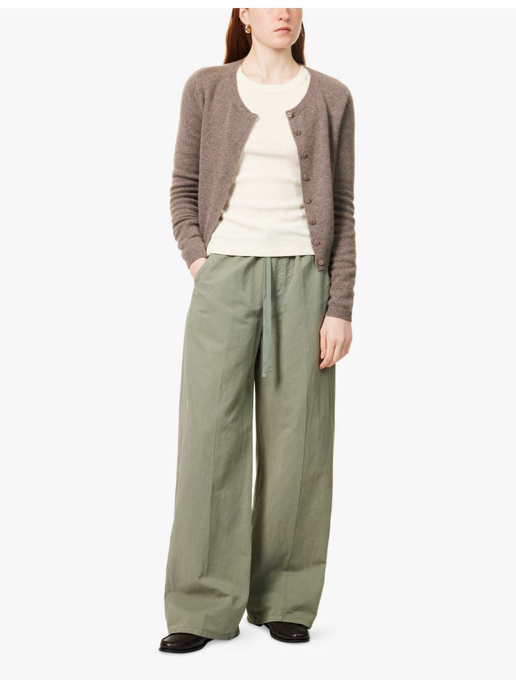 Ayla Drawstring Cotton-Blend Trousers - 2