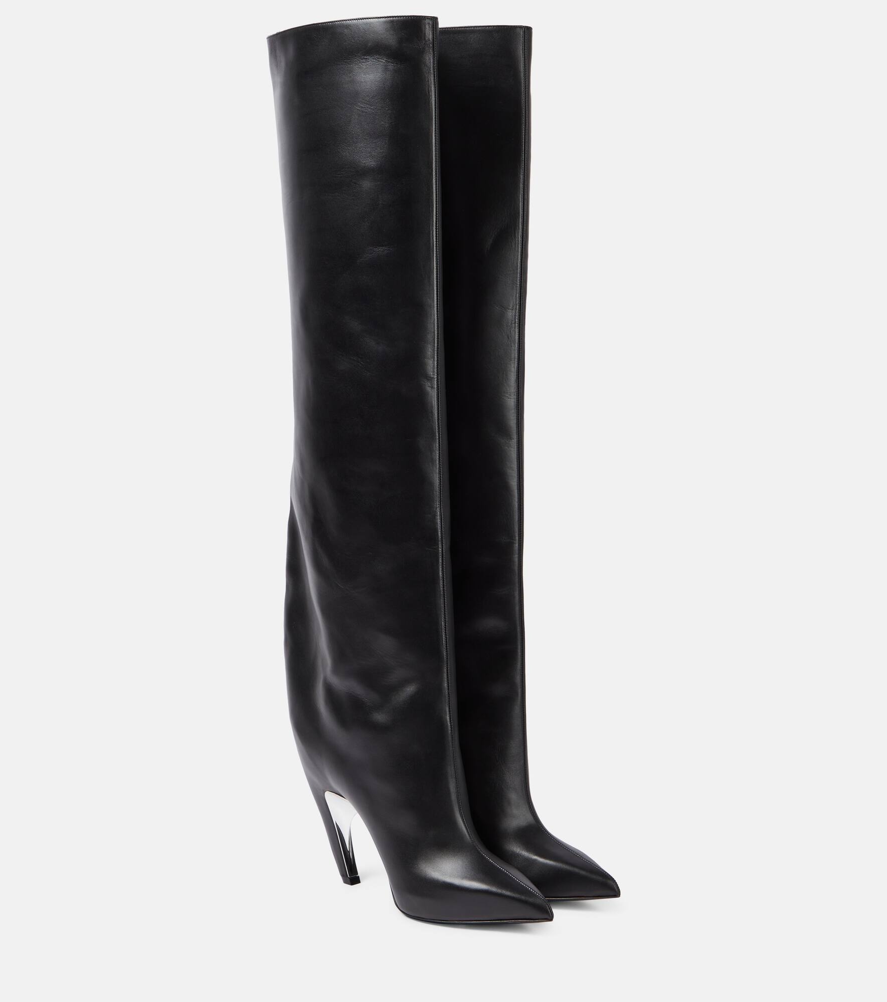 Leather knee-high boots - 1