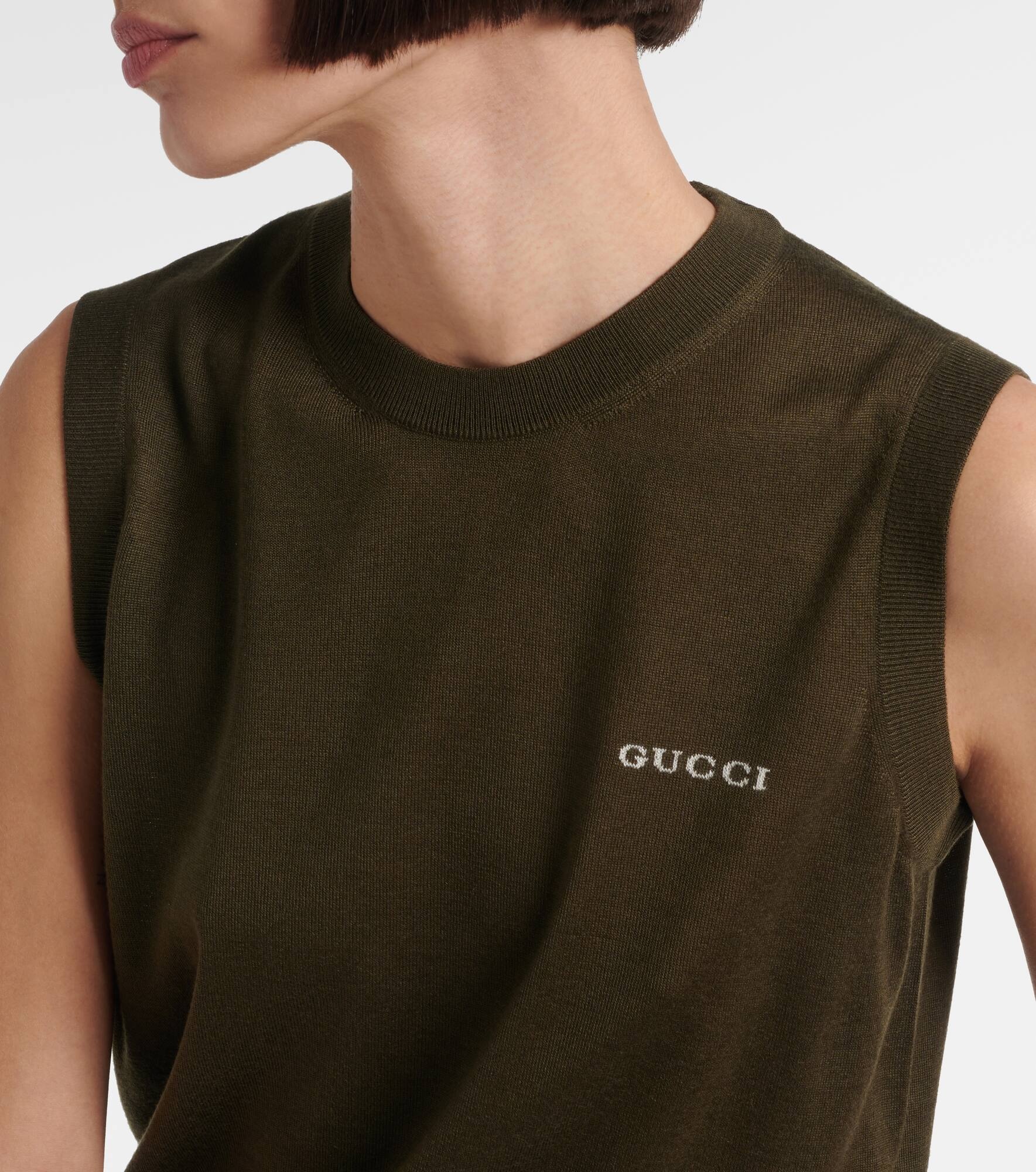 Cashmere and silk sweater vest - 4