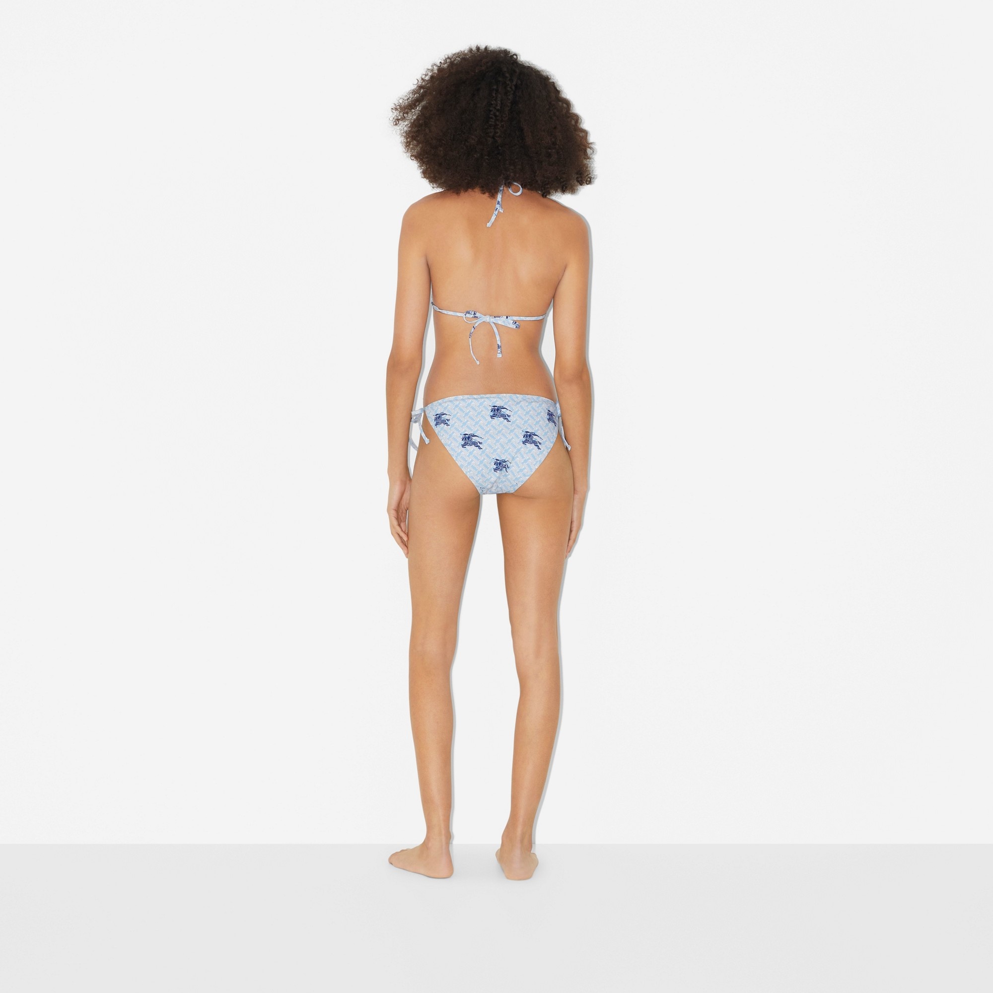 EKD Monogram Stretch Nylon Triangle Bikini - 4