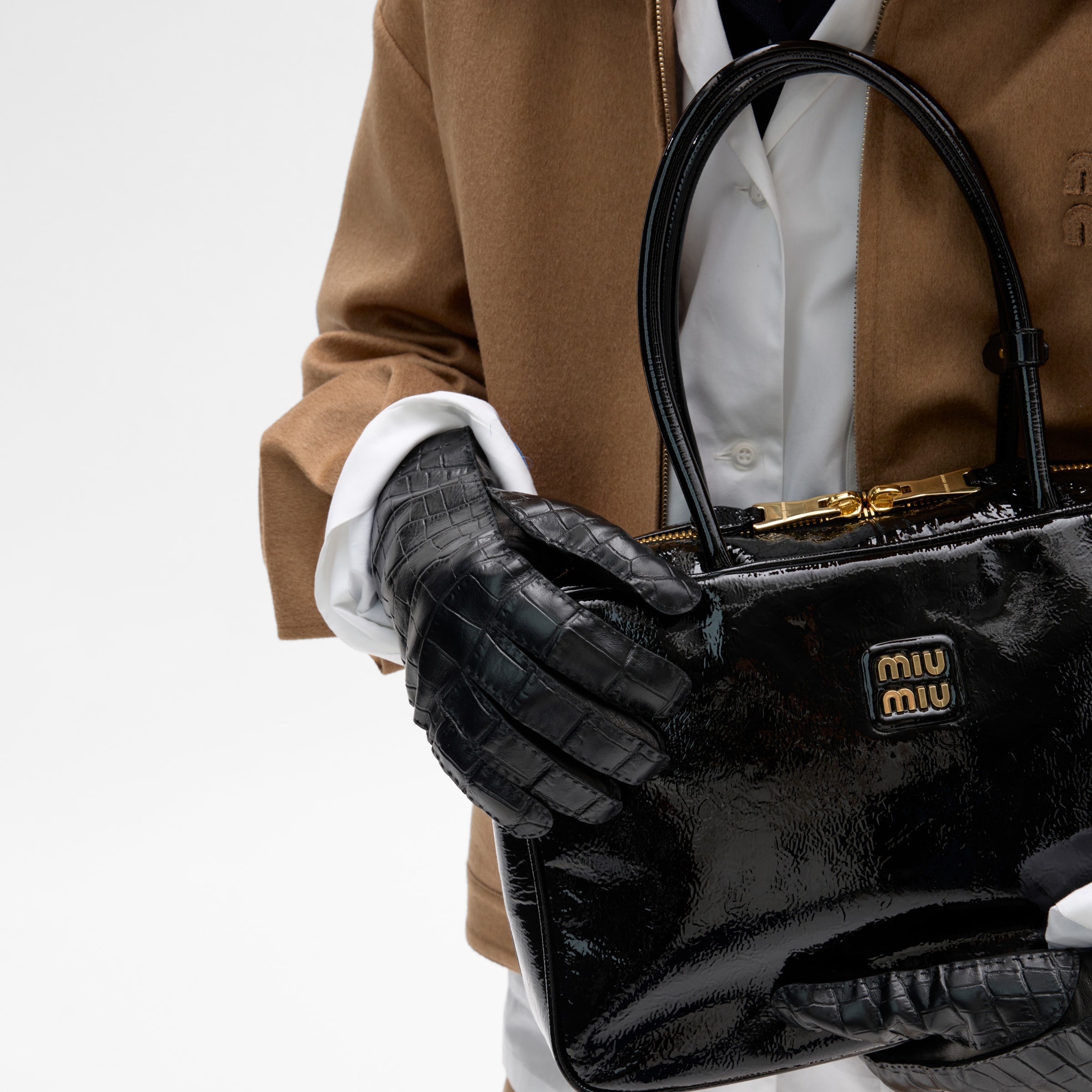 Beau naplak patent leather bag - 5