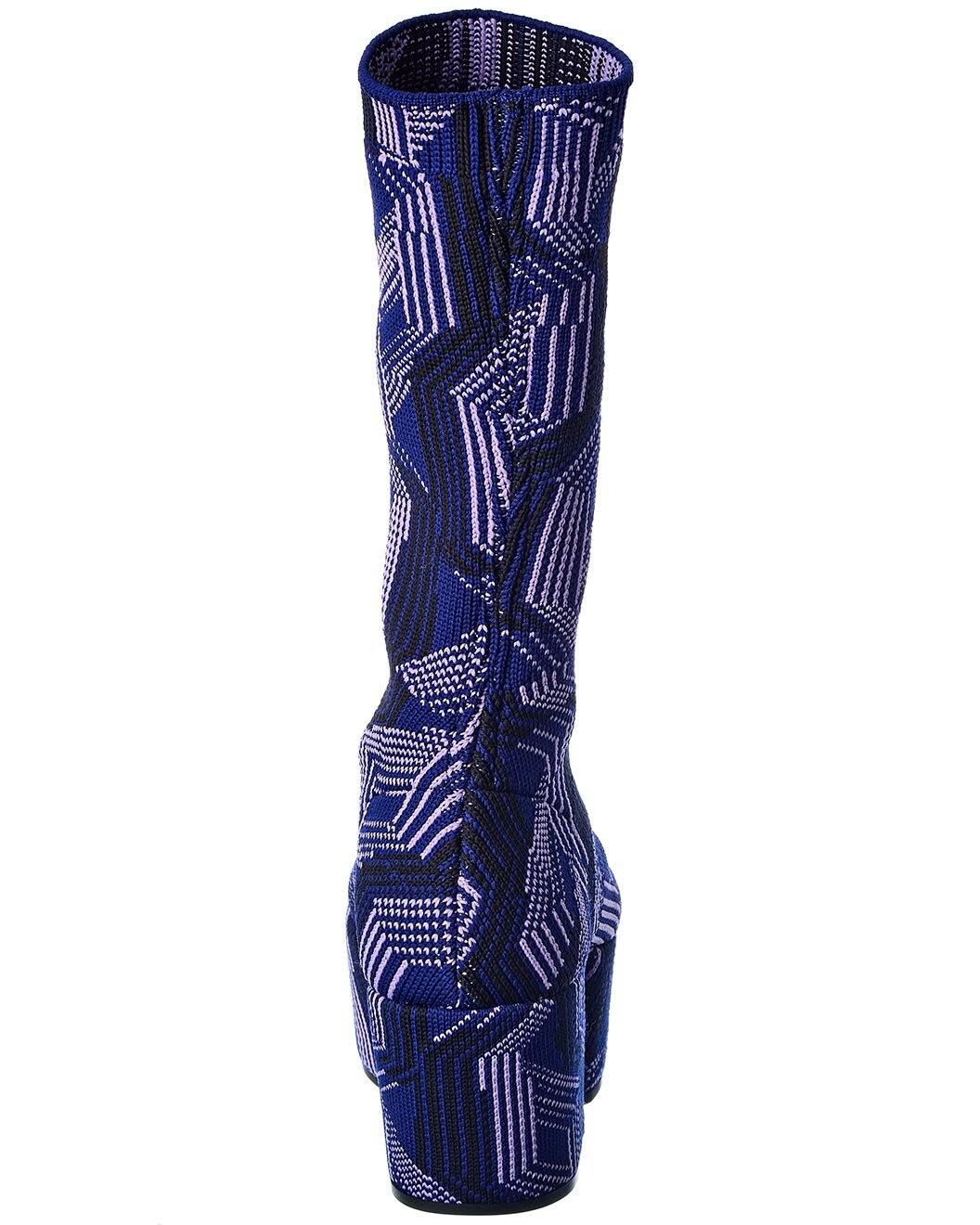 Prada Argyle Knit Stretch Platform Boot - 3