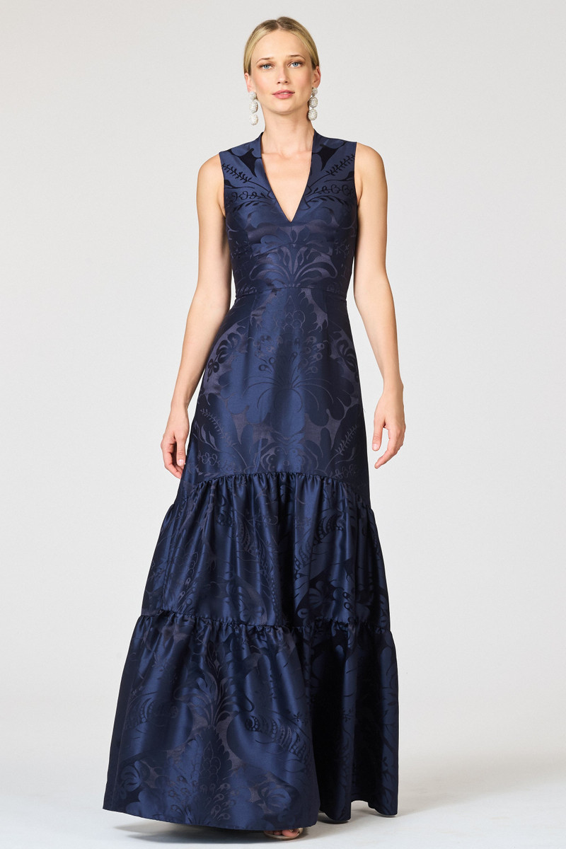 SACHIN & BABI CELLA GOWN - DEEP OCEAN outlook