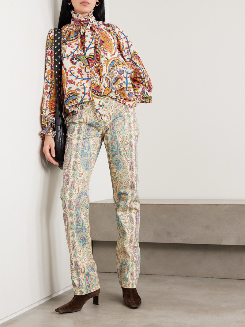 Etro Pussy-bow Paisley-print Cotton And Silk-blend Blouse outlook