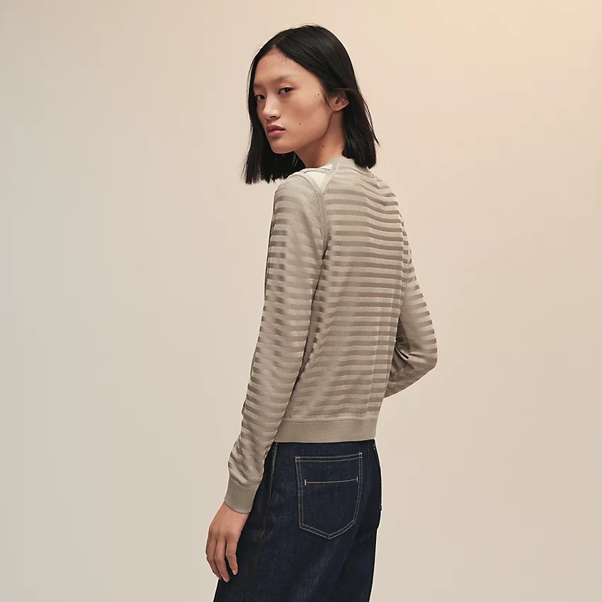 "Zouaves et Dragons Finesse" long-sleeve twillaine cardigan - 3