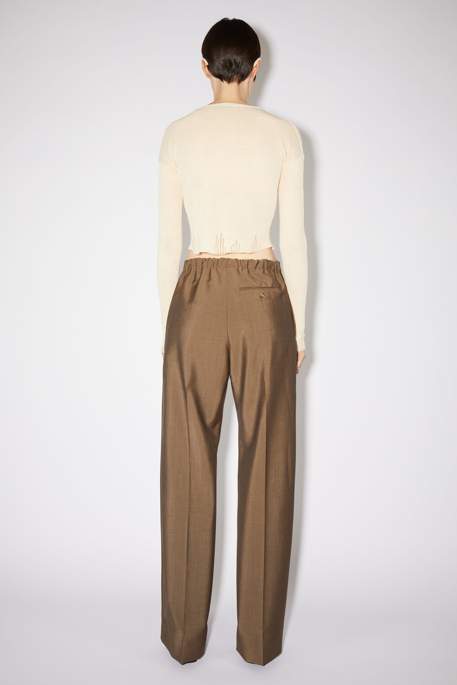 Tailored trousers - Almond brown - 3