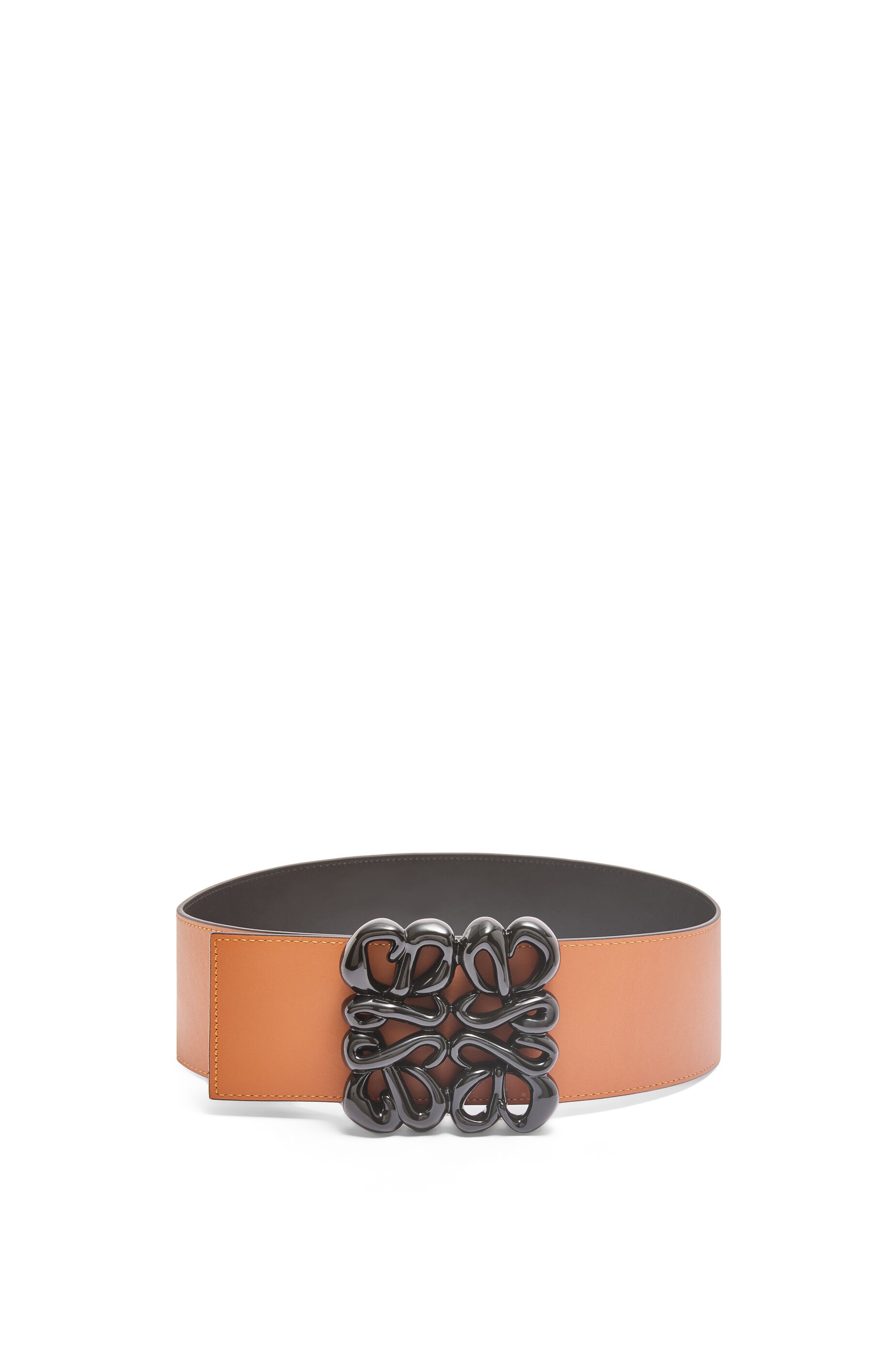 Reversible Anagram belt in soft calfskin - 2