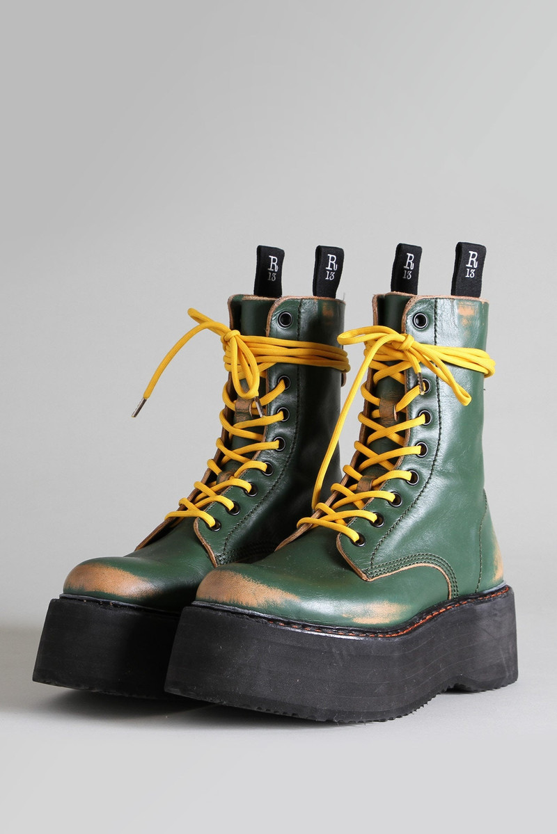 DOUBLE STACK BOOT - HUNTER GREEN REMOVE | R13 1