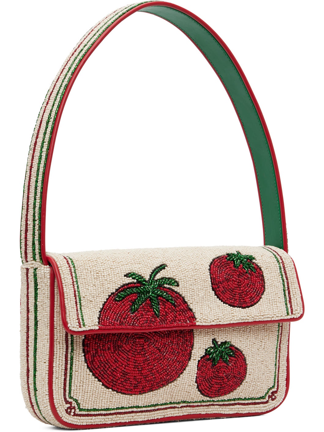 Off-White & Red Tommy Beaded Bag - 2