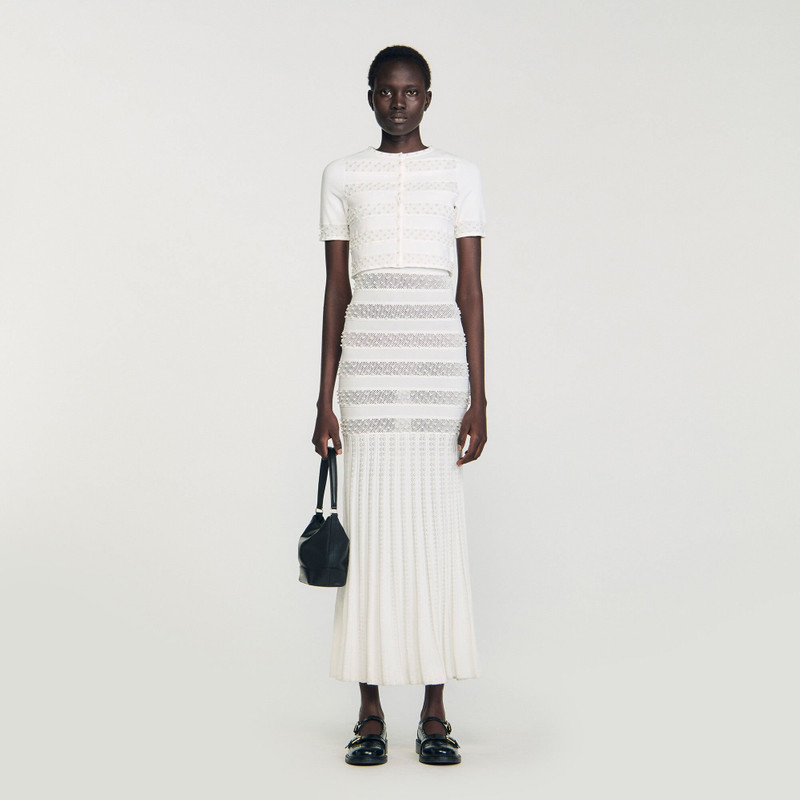 Sandro CROPPED BEADED CARDIGAN outlook