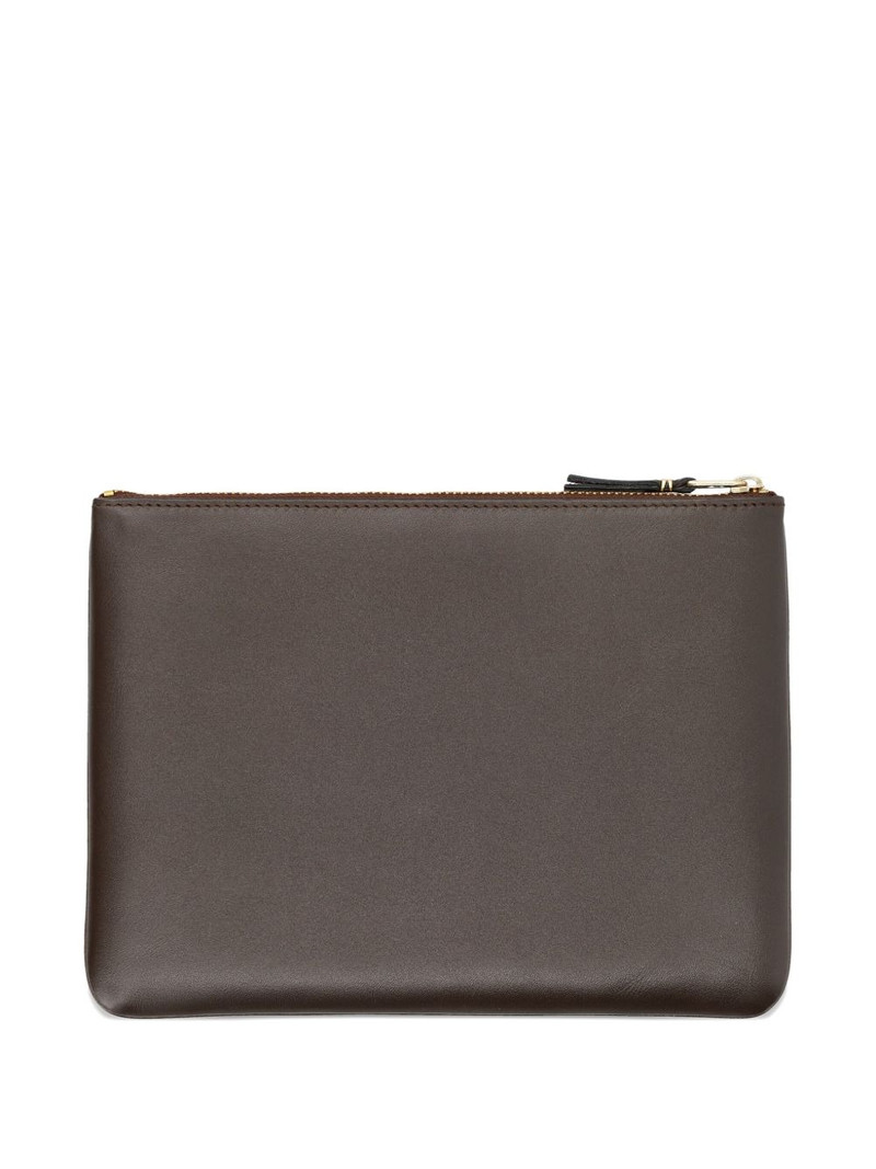 Comme Des Garçons zip-top leather wallet outlook