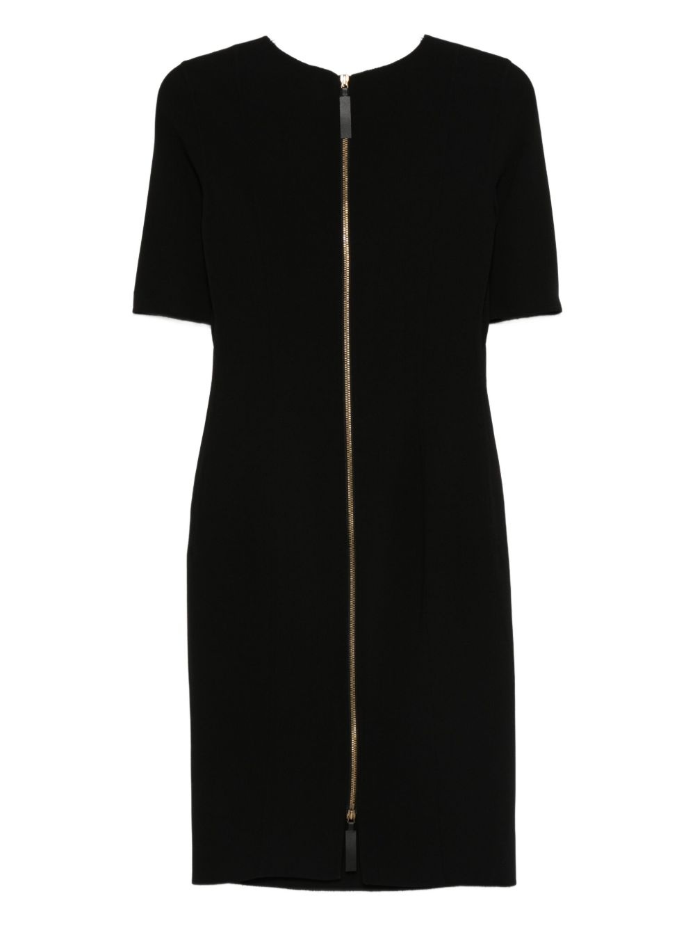 zip-fastening short-sleeve midi dress - 2
