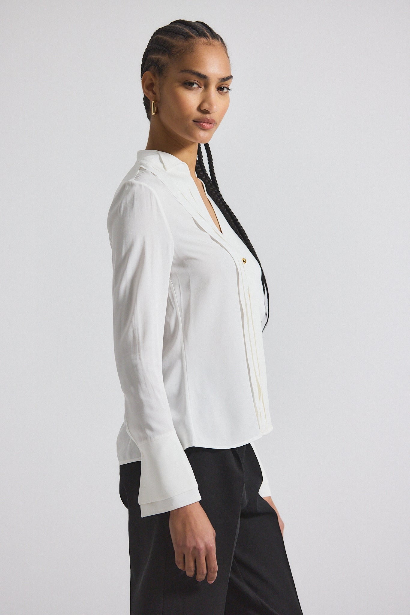 TIFFANY PLEAT FRONT SHIRT - 2
