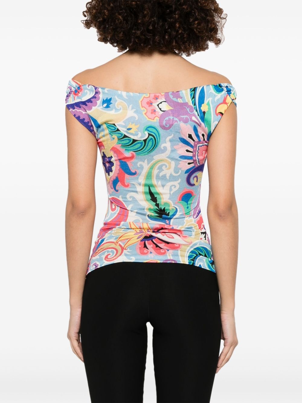 paisley-print tank top - 4