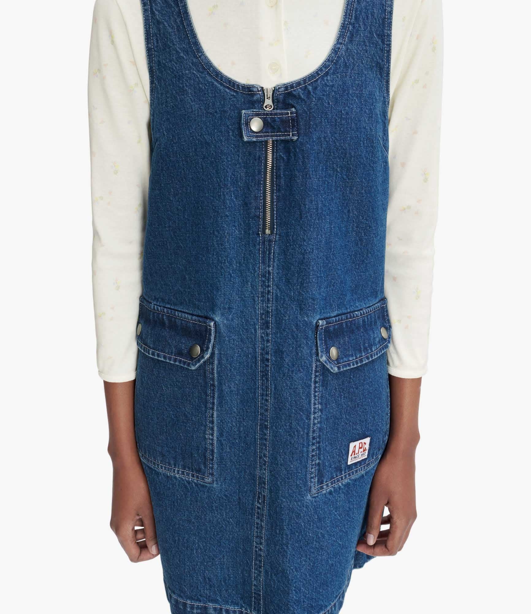 【A. P. C.】Dominic Denim Mini Dress/追跡可能/全国送料無料 A.P.C. DOMINIC DRESS | REVERSIBLE