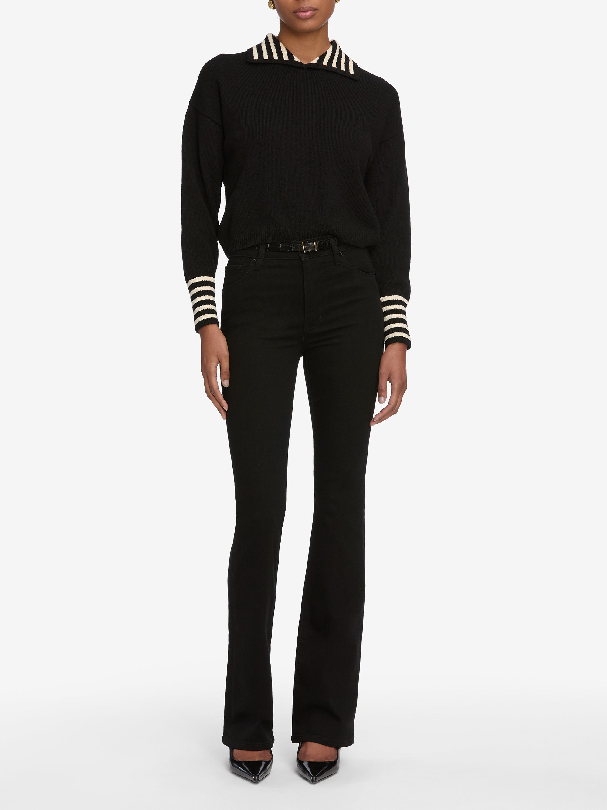 The Sailor Pullover in Black Multi - 2
