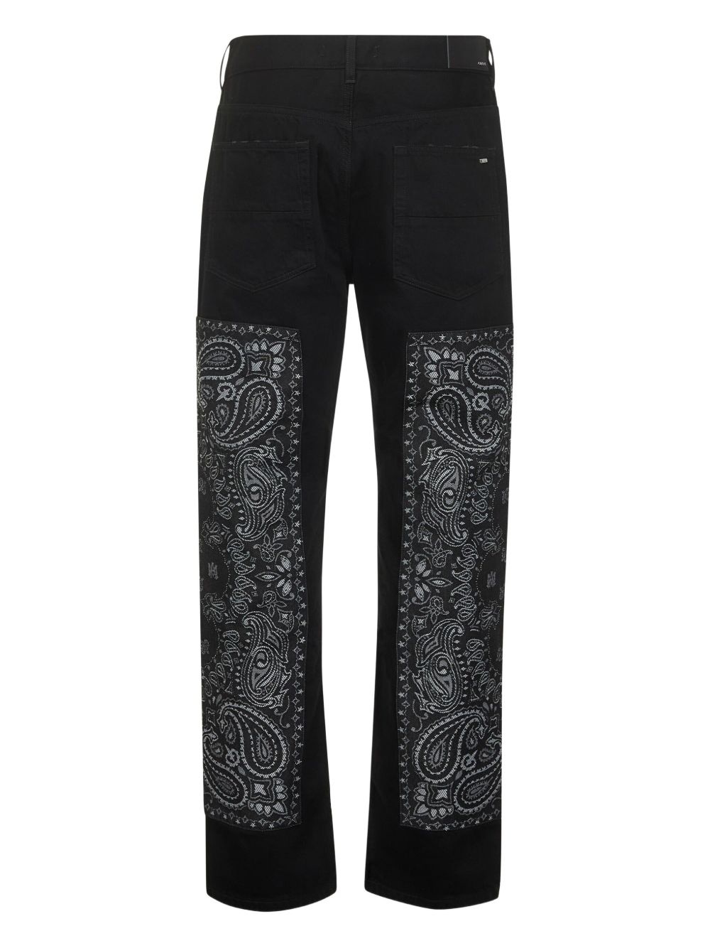 bandana-panel jeans - 2