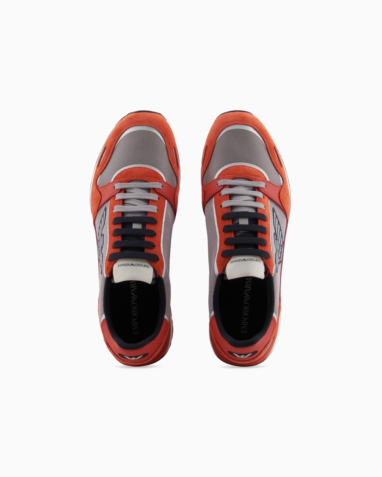 MESH SNEAKERS WITH SUEDE DETAILS AND EAGLE PATCH - 3