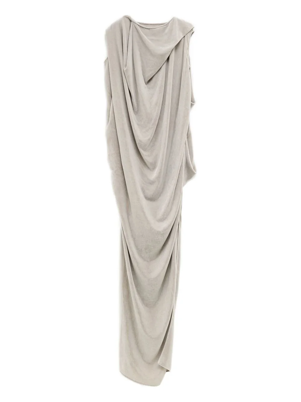 draped cowl-neck asymmetrical dress - 1