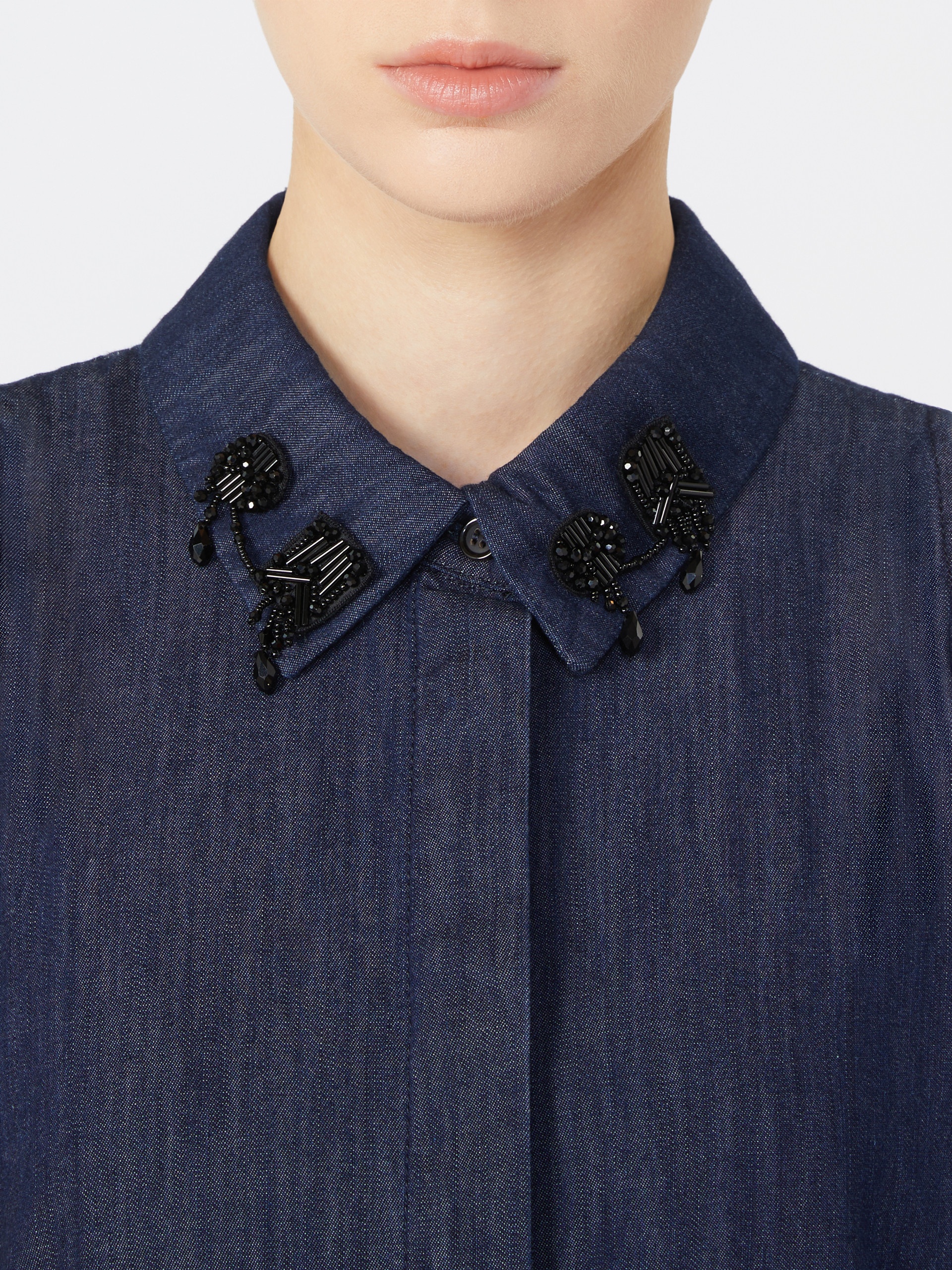 ELENA Sleeveless denim dress - 5