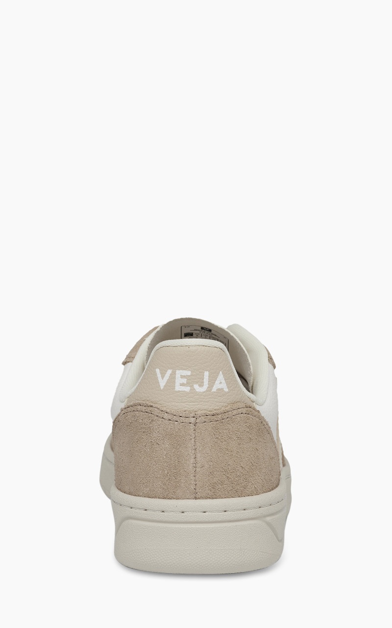 VEJA W V-10 CHROMEFREE LEATHER EXTRA WHITE/SABLE SAHARA | cultizm 
