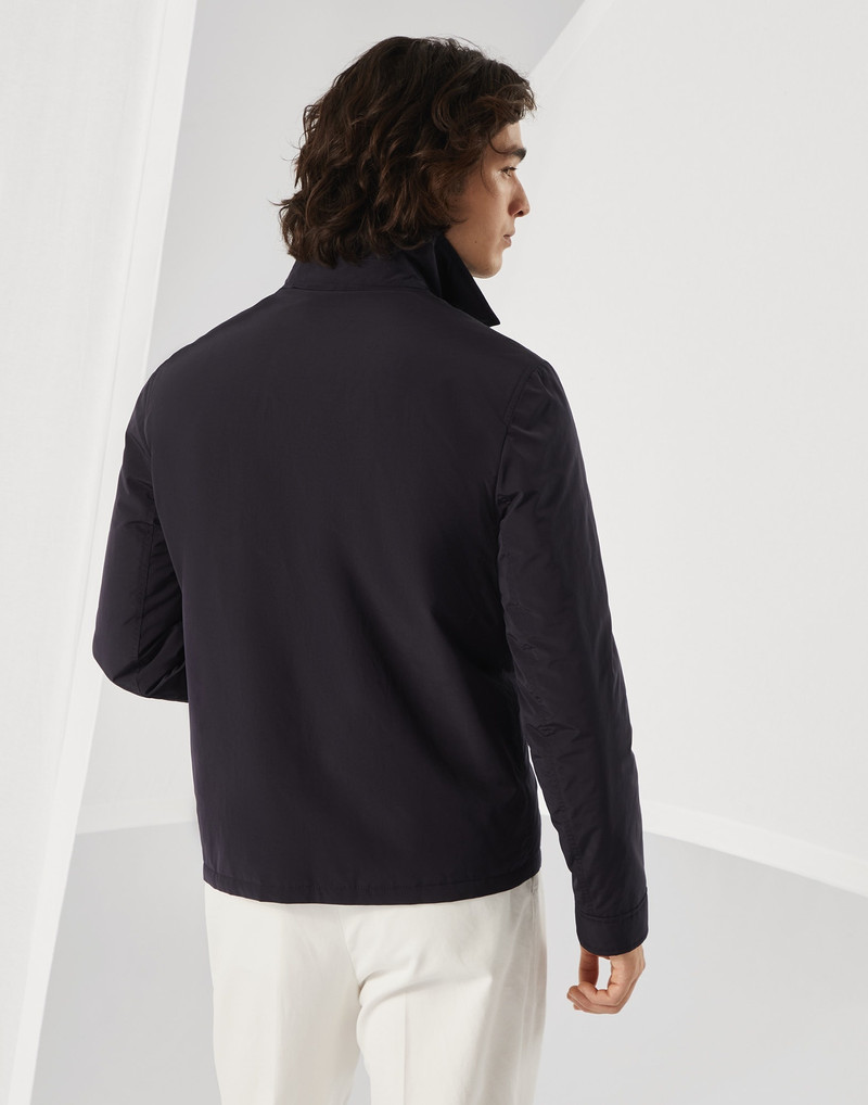 Brunello Cucinelli Water-resistant microfiber shirt-style outerwear jacket with Thermore® padding outlook