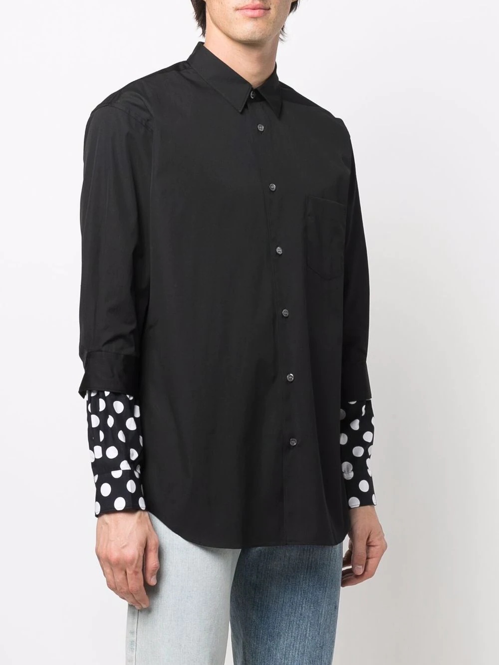 polka dot print cotton shirt - 3