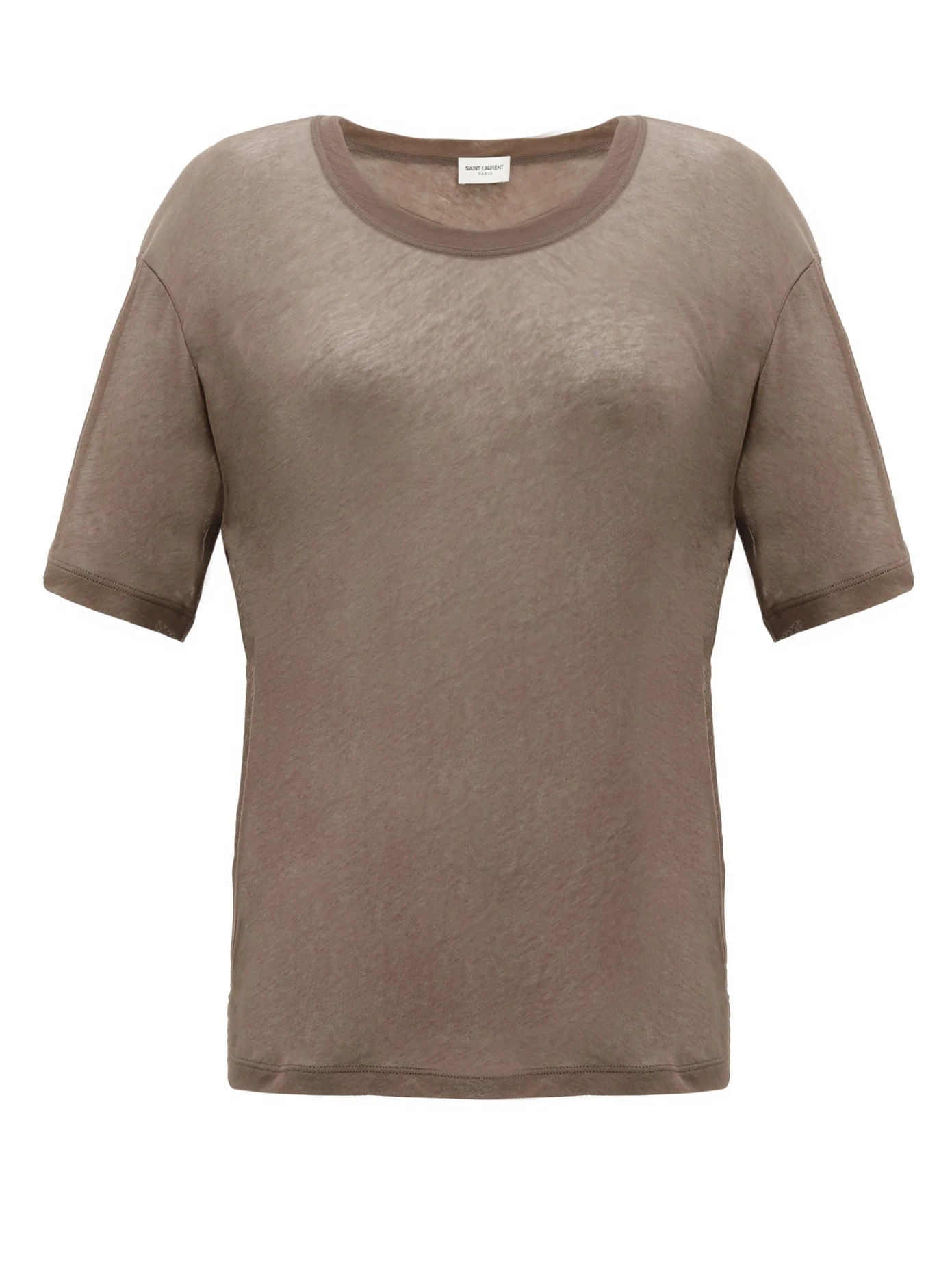 Round-neck cotton-jersey T-shirt - 1