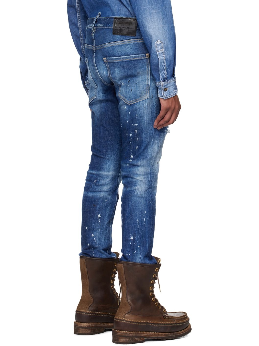 Blue Medium Ripped Wash Cool Guy Jeans - 3