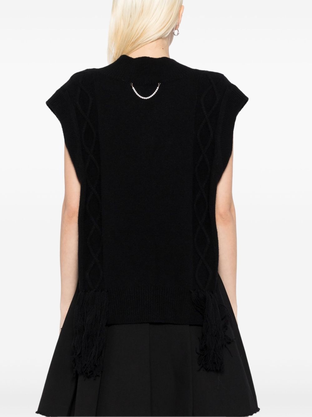 fringe detailing vest - 4