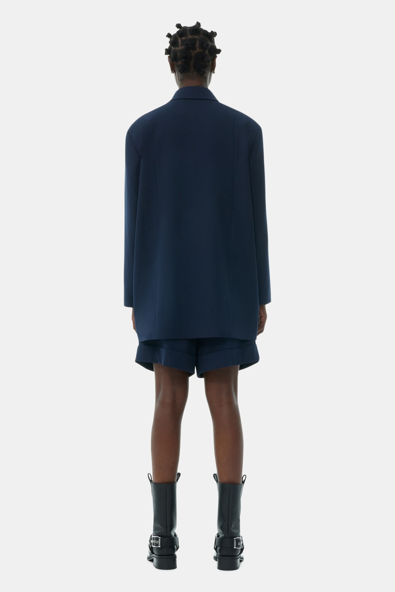 BLUE LIGHT OVERSIZED BLAZER - 5