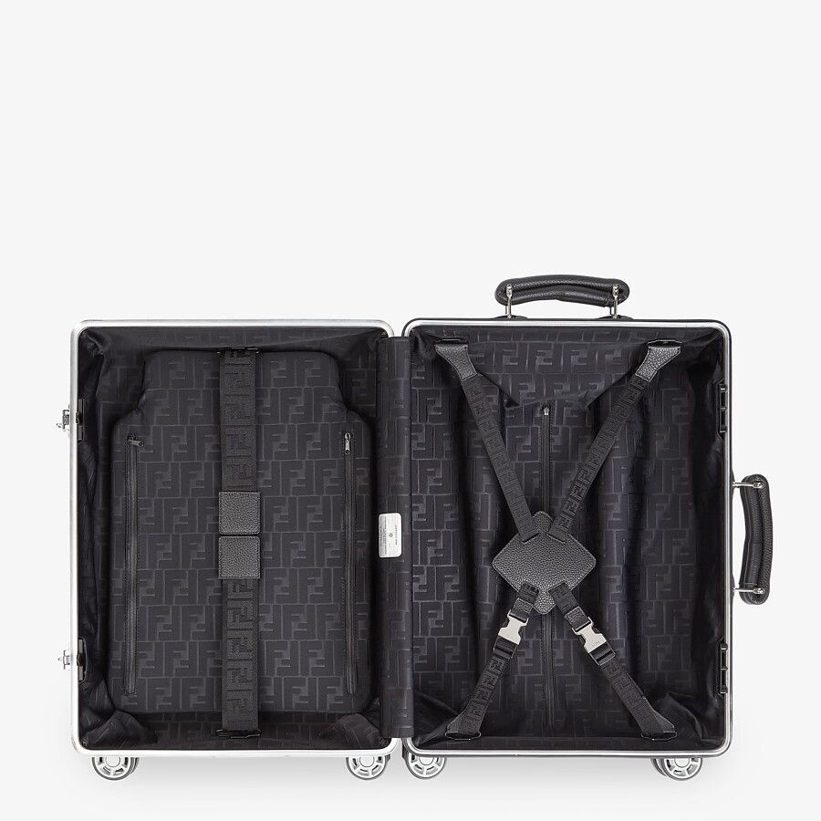 Aluminum trolley case with leather details - 3