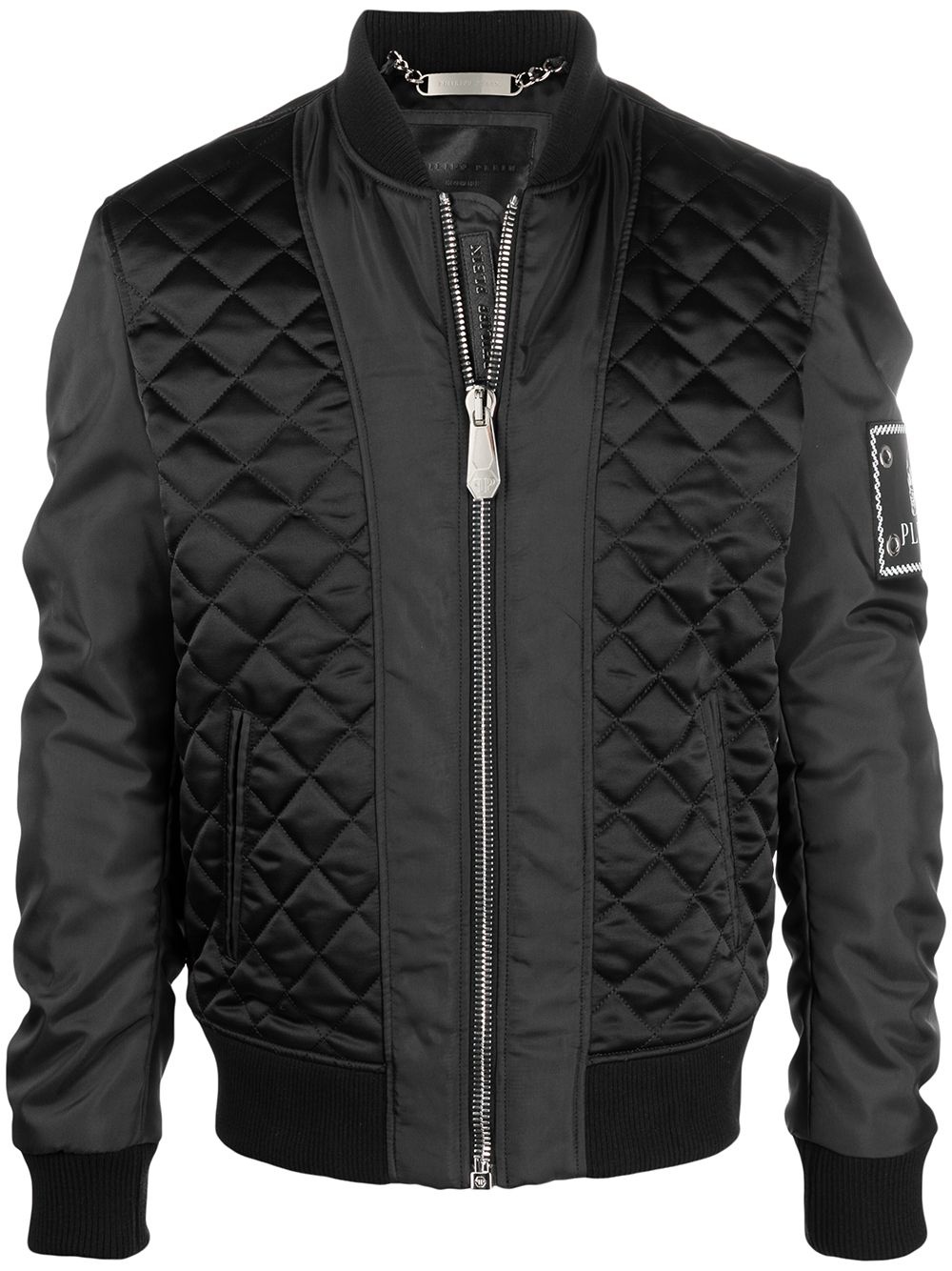 Iconic Plein quilted bomber jacket - 1