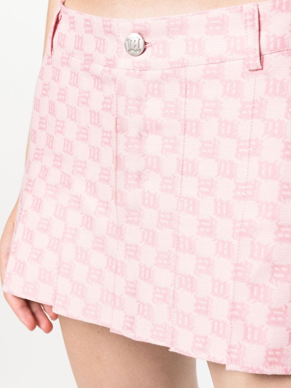 monogram low-rise pleated miniskirt - 5