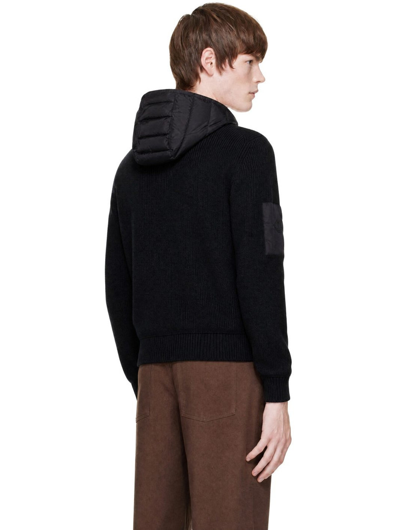 Black Padded Zip-Up Down Jacket 3