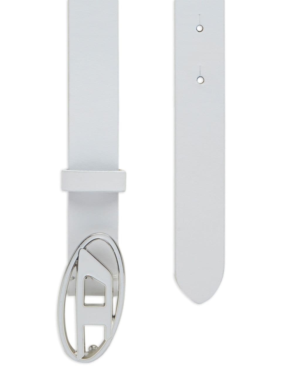 logo-plaque leather belt - 2