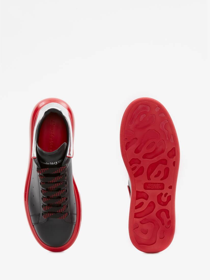 Oversized Sneaker in Black/red - 4