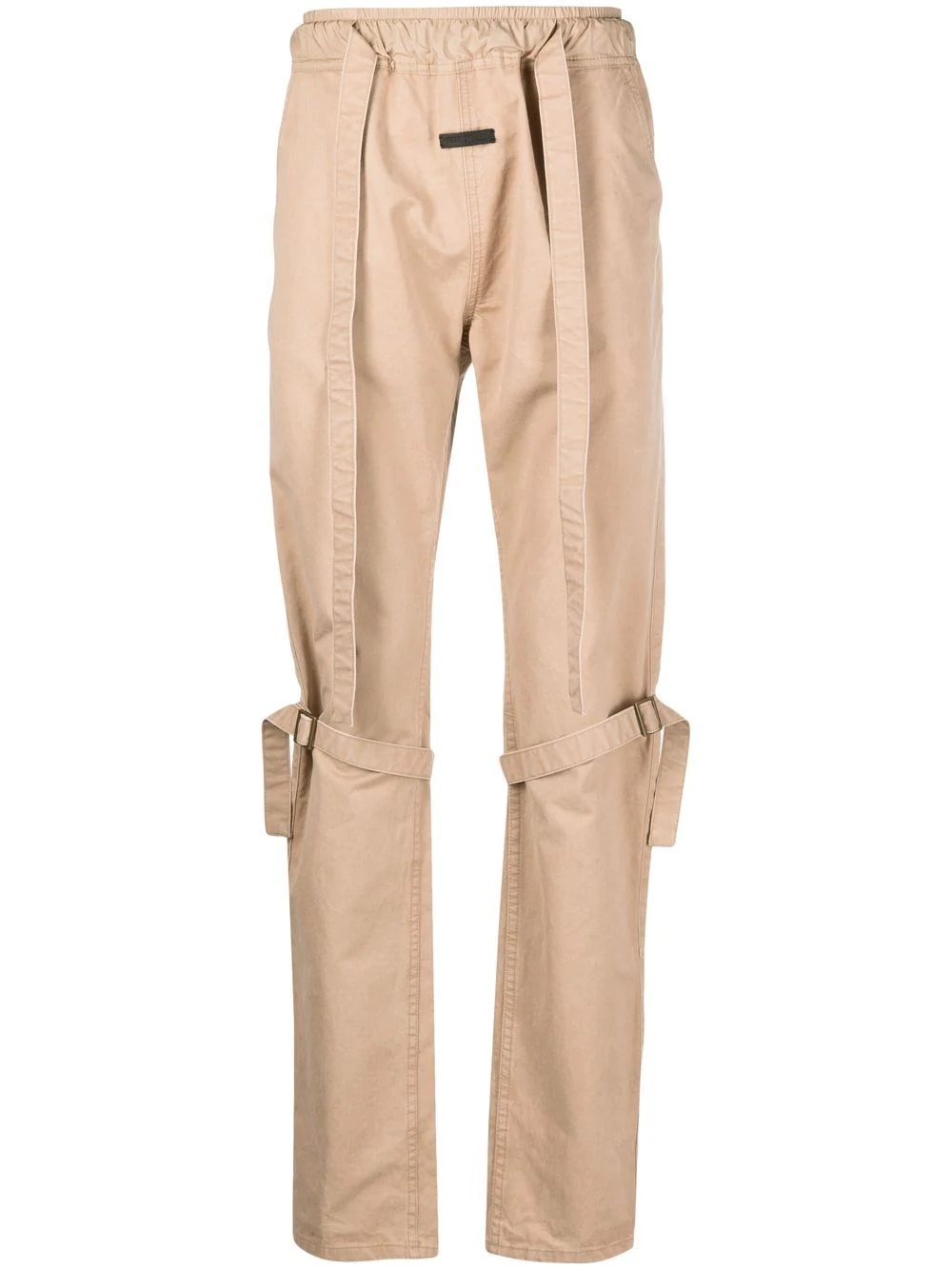 strap-detail trousers - 1