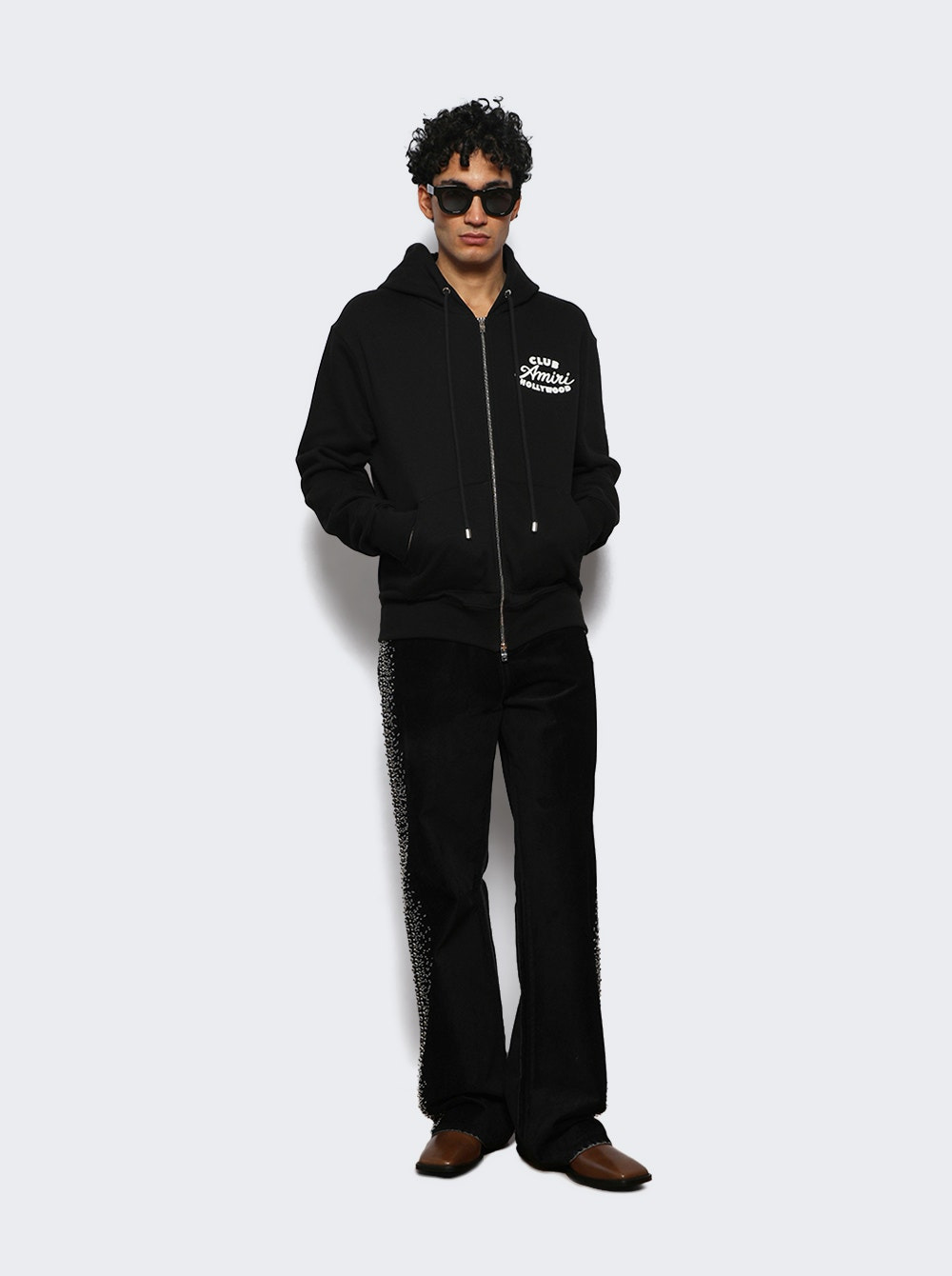Club Amiri Zip Hoodie Black - 5