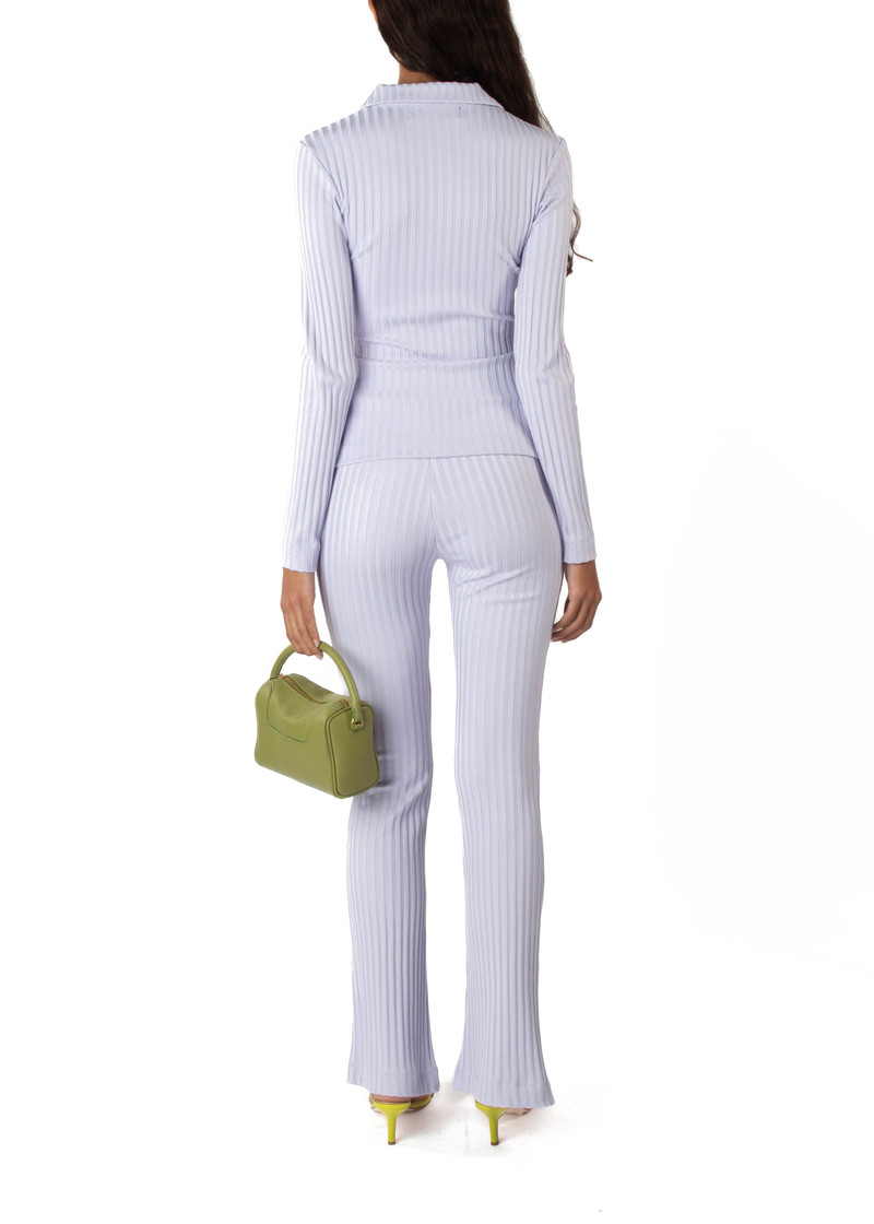 Ribbed Cardigan Lilac 3