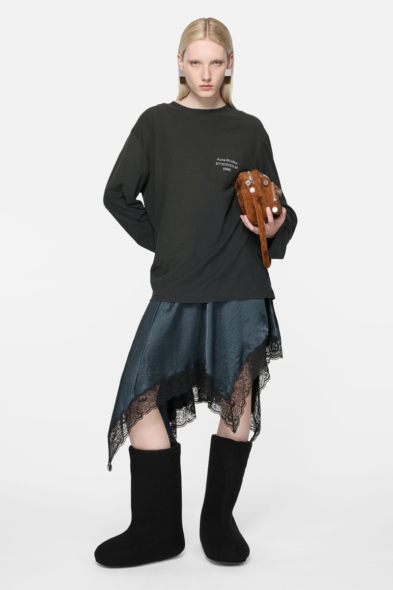 Acne Studios Logo t-shirt - Faded black outlook