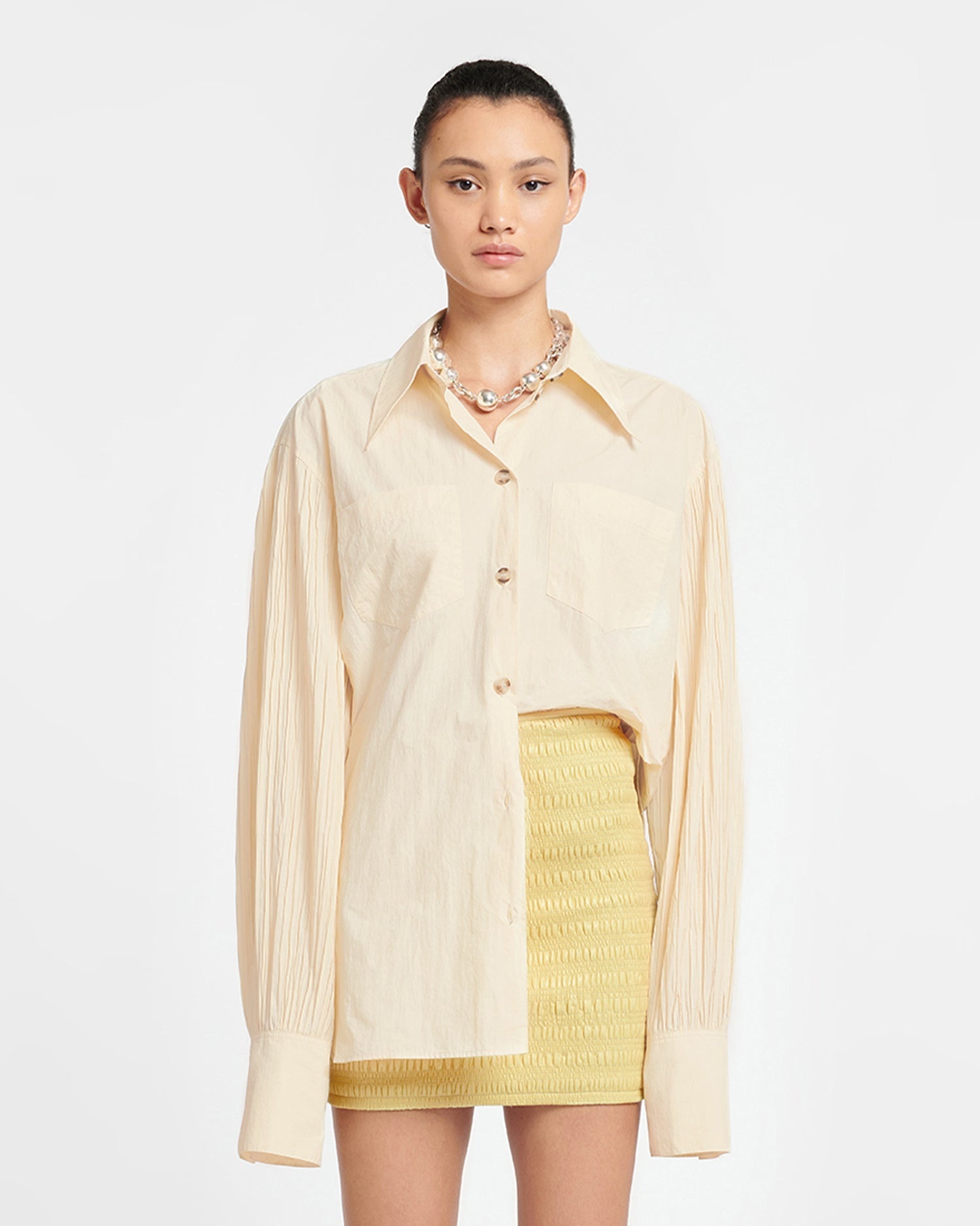 Pleated Poplin Shirt - 2