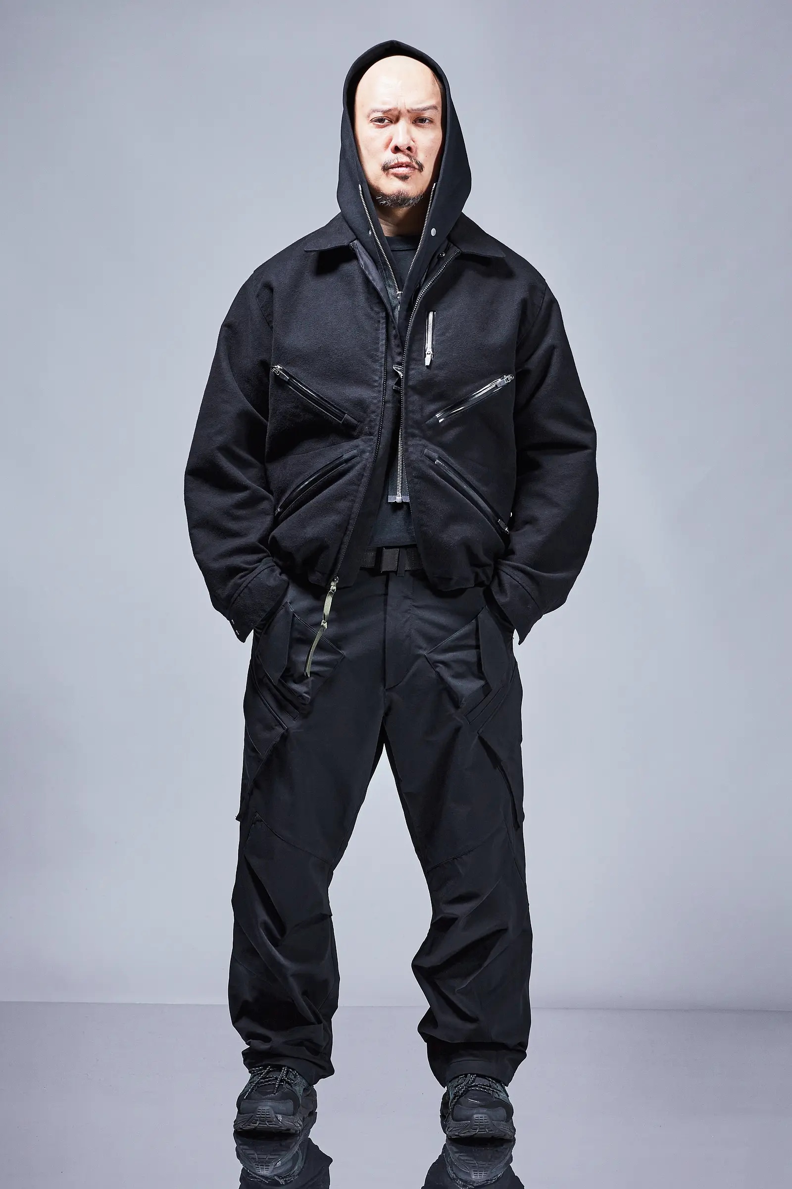J121-KI Cotton Moleskin Jacket Black - 29