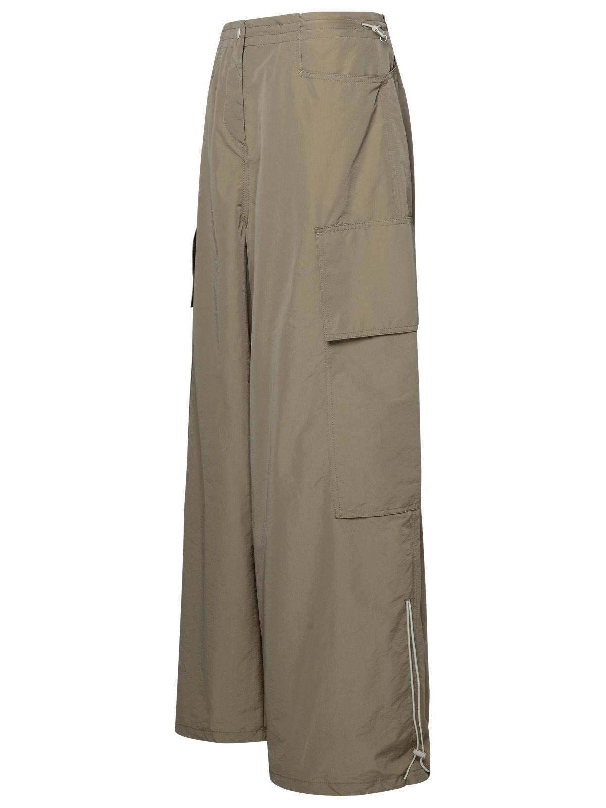 Palm Angels Woman Beige Nylon Pants - 2
