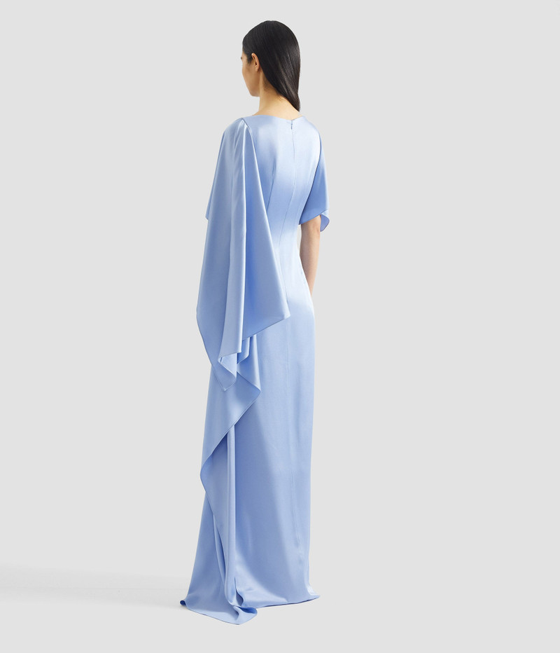 EMBELLISHED SATIN CADY DRAPED GOWN 3
