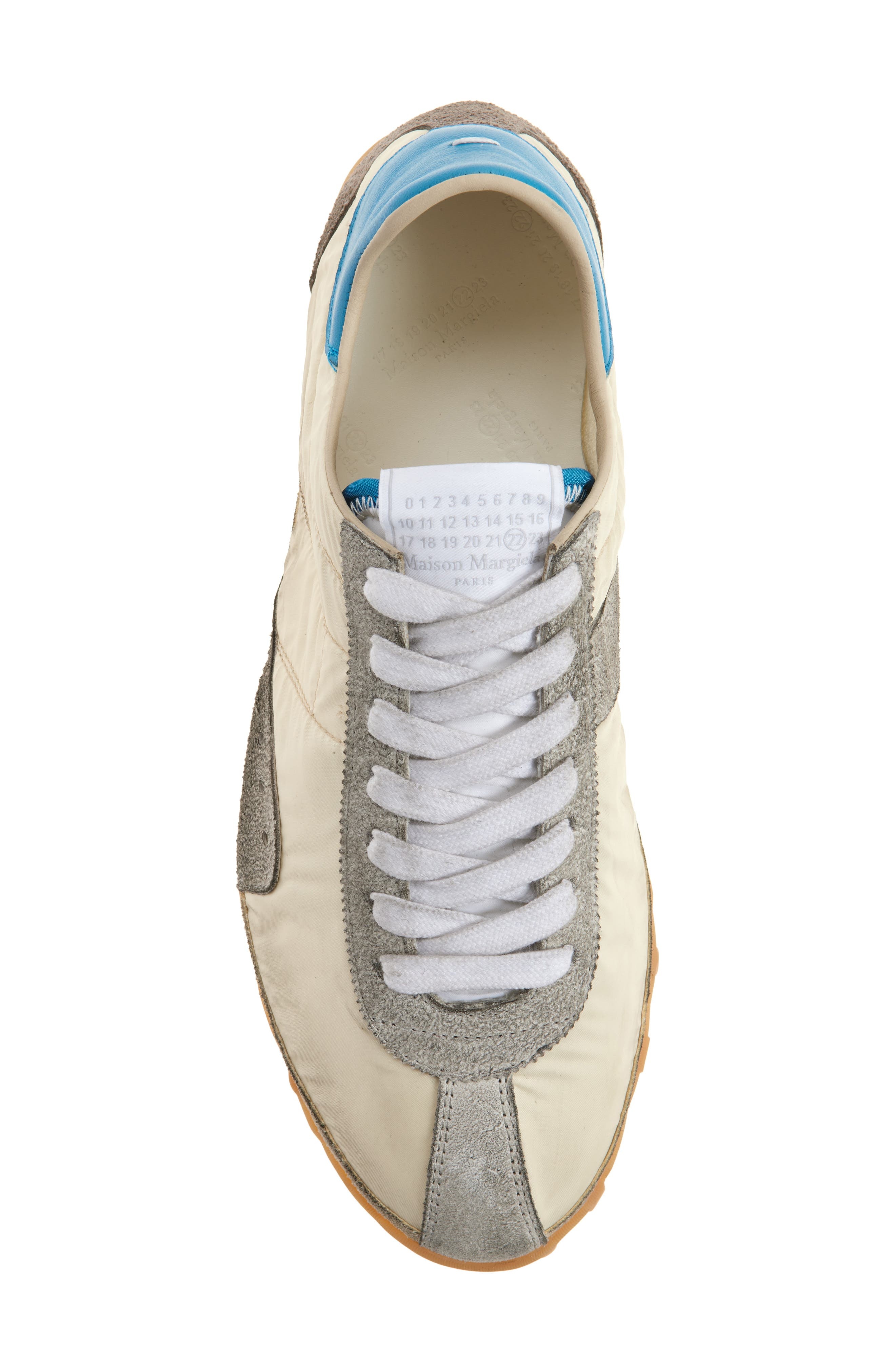 Maison Margiela Sprinter Low Top Sneaker in Lemon/White/Grey at Nordstrom - 5