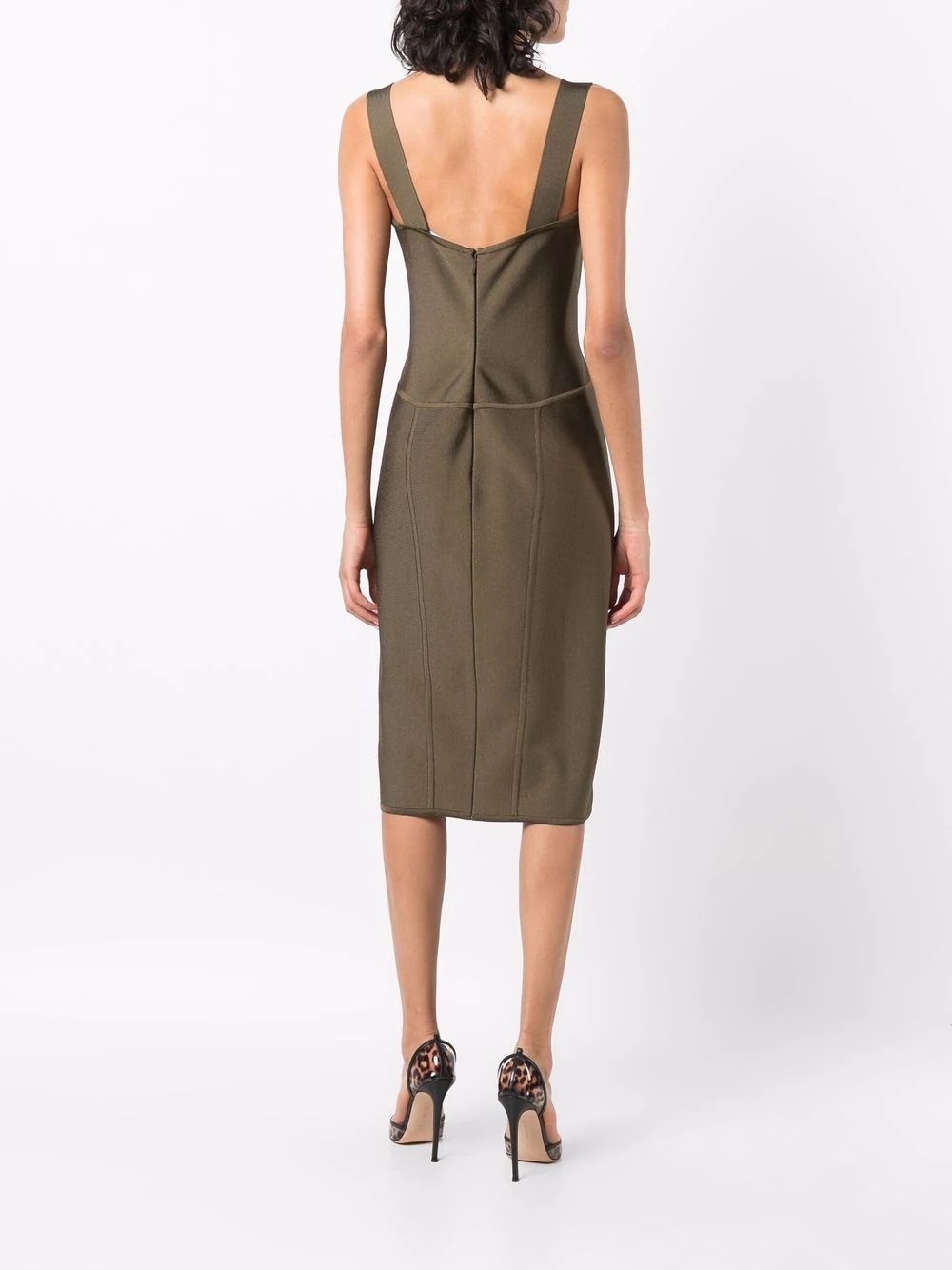 safety pin-detail midi dress - 4