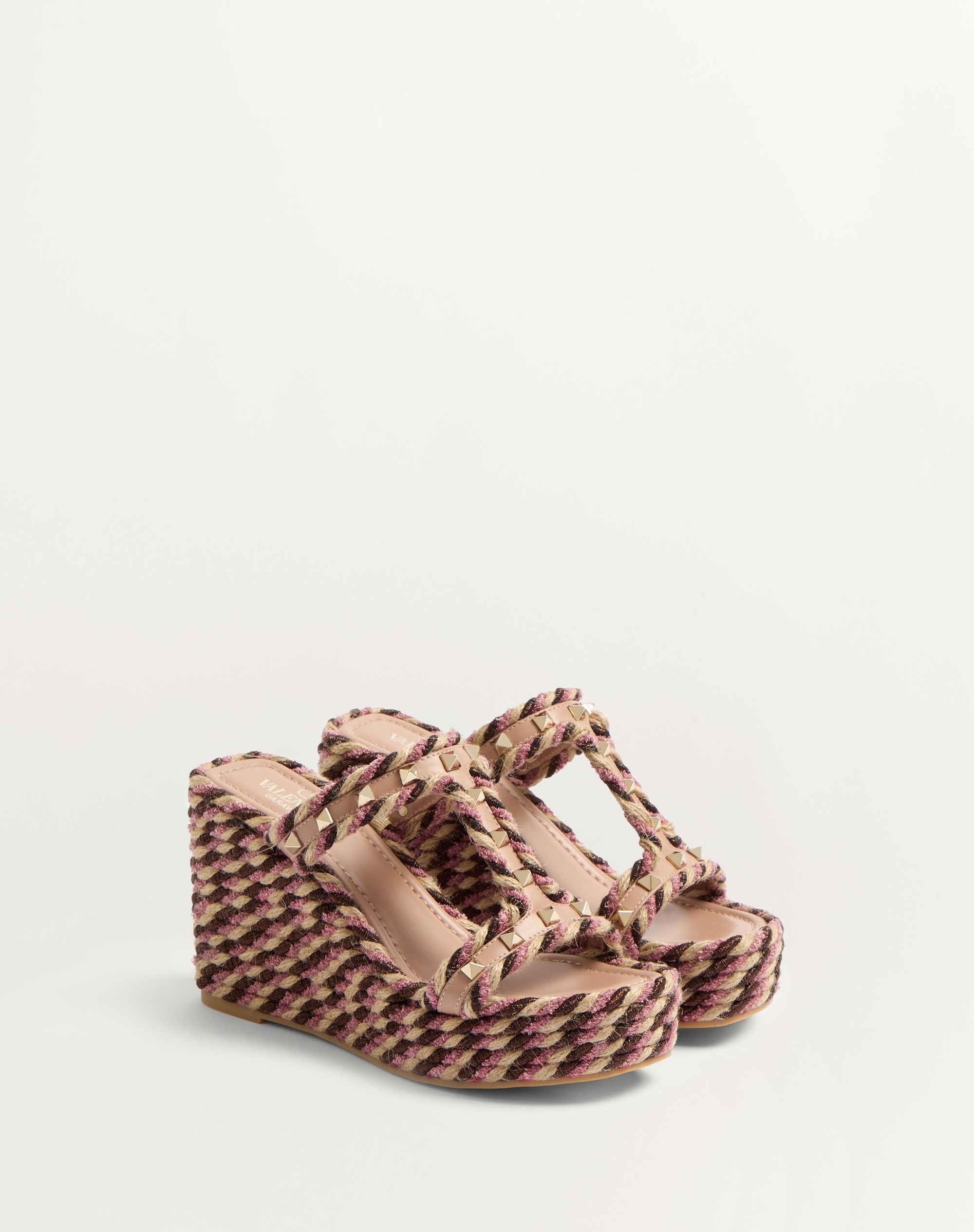 ROCKSTUD WEDGE IN CALFSKIN 90MM - 3